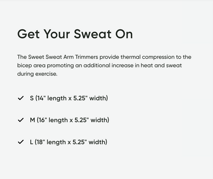 Sweet Sweat® Arm Trimmers 2PK